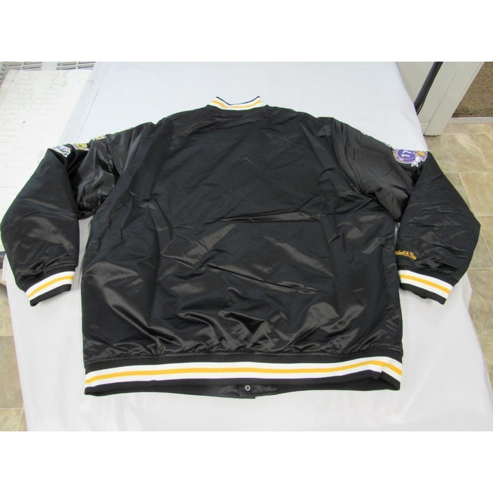 2010 Finals Los Angeles Lakers Mens Mitchell and Ness Heavy Satin Snap Jacket 175 Image 2