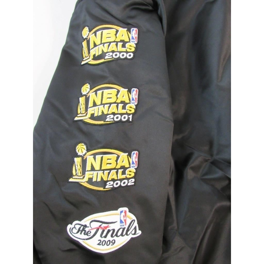 2010 Finals Los Angeles Lakers Mens Mitchell and Ness Heavy Satin Snap Jacket 175 Image 3