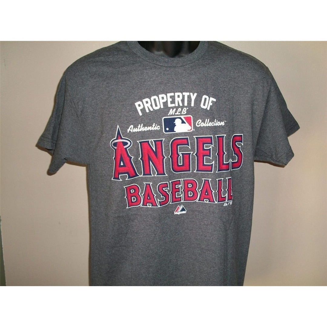 Los Angeles Angels Mens Small (S) Gray Majestic Gray T-shirt Image 2