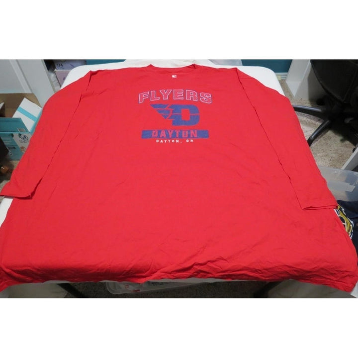 University of Dayton Flyers Mens Size 6XL-Big Red Long Sleeved Shirt Image 1