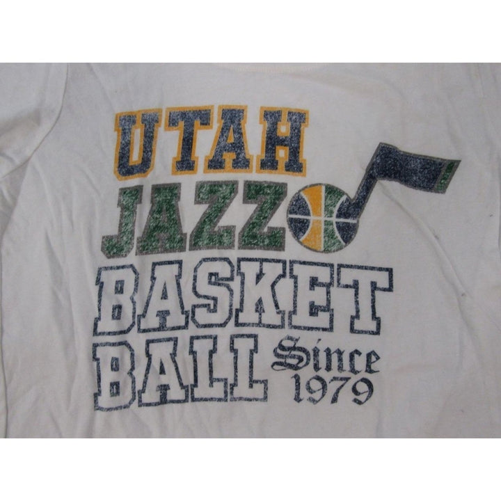 Utah Jazz Basketball Since 1979 Womens Size L Large Adidas White Shirt Image 4