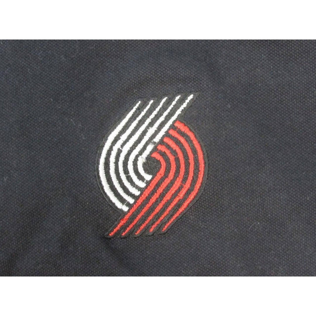 Portland Trailblazers Mens Size M Black Adidas Polo Shirt Image 3