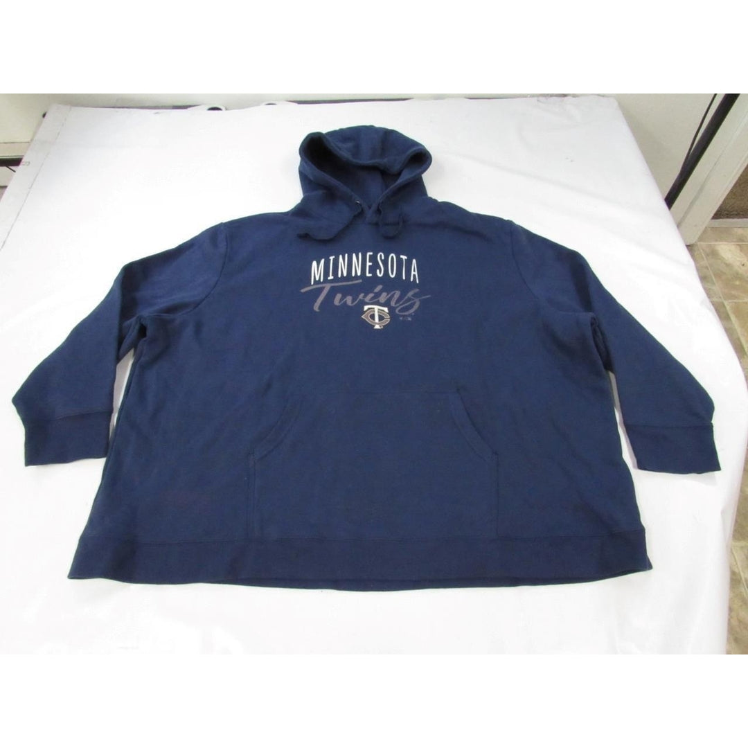 Minnesota Twins Mens Size 4XL 4XLarge Navy Blue Hoodie Image 1