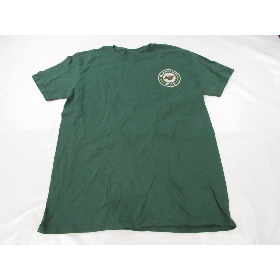 Minnesota Wild Hockey Mens Size L Large Green Shirt Image 1