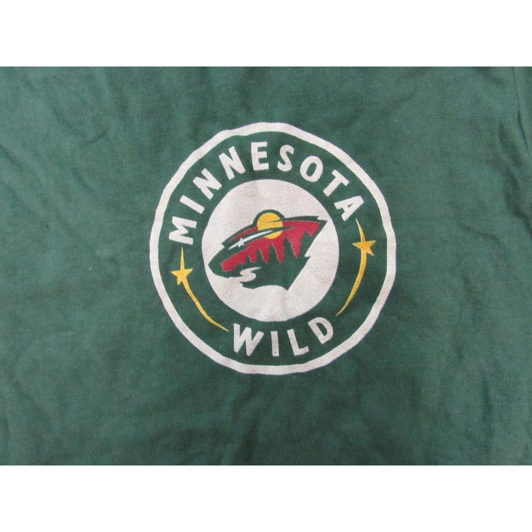 Minnesota Wild Hockey Mens Size L Large Green Shirt Image 3