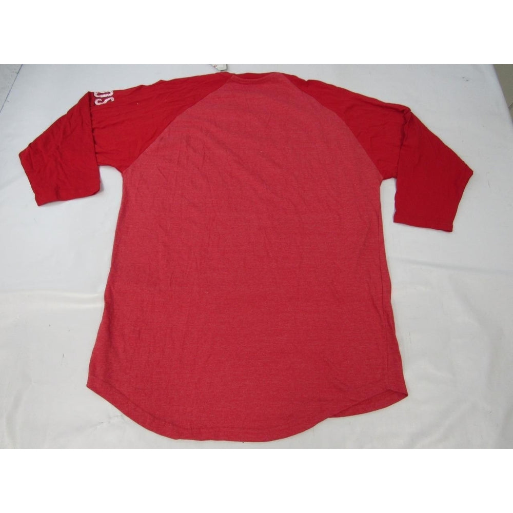 Cincinnati Reds Mens Size XLT XL-Tall Majestic Red Raglan Shirt Image 2