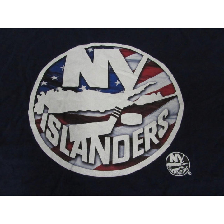 Patriotic York Islanders Mens Size XL Blue T-Shirt Image 2