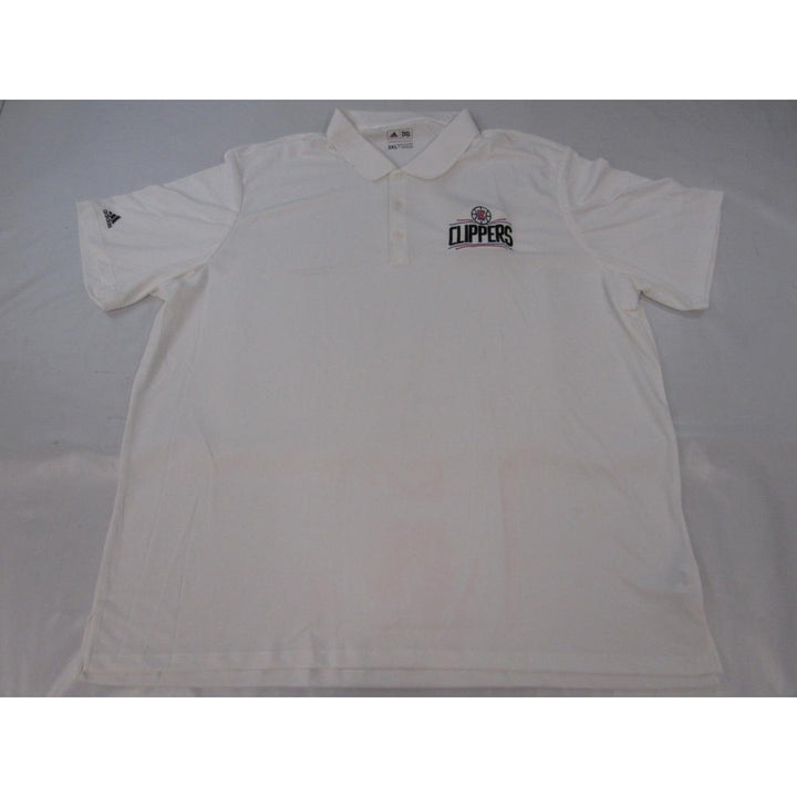 -Minor Flaw- Los Angeles Clippers Mens Size 3XL Adidas White Polo Shirt Image 1