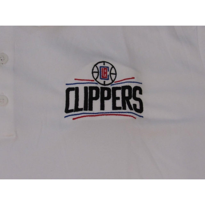 -Minor Flaw- Los Angeles Clippers Mens Size 3XL Adidas White Polo Shirt Image 3