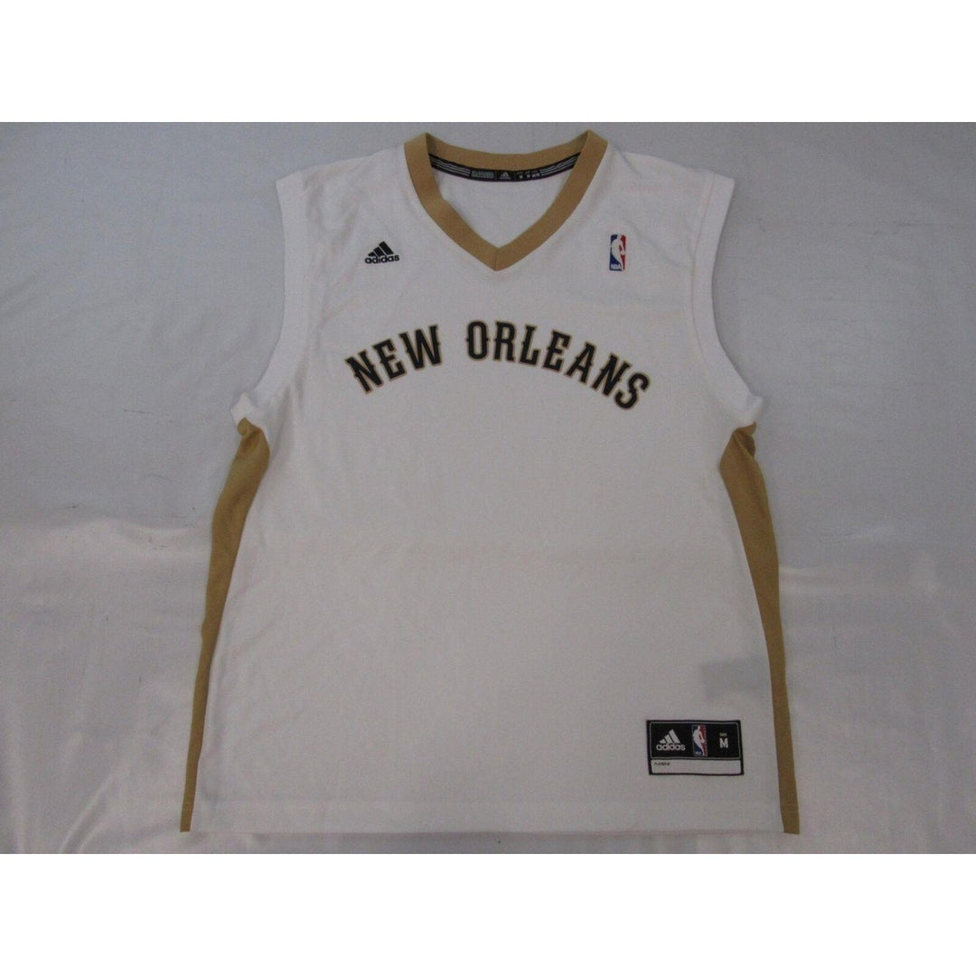 Orleans Pelicans Mens Size M Medium White Adidas Jersey Image 1