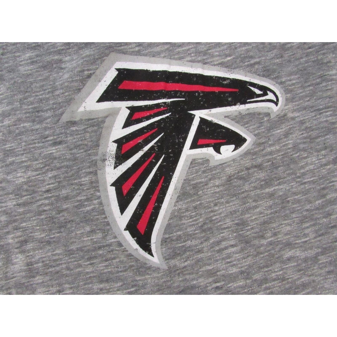 Atlanta Falcons Mens 2XL Heather Gray Majestic Shirt w/ Distressed Print Image 3