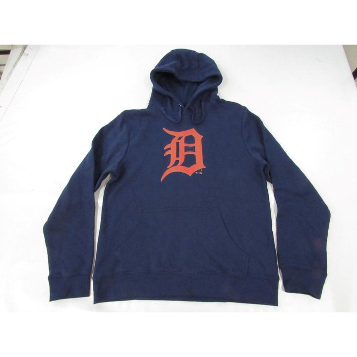 Detroit Tigers Mens Size M Medium Navy Soft Hoodie Image 1