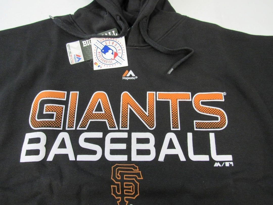 San Francisco Giants Mens Size 4XL 4XLarge Black Majestic Hoodie Image 2