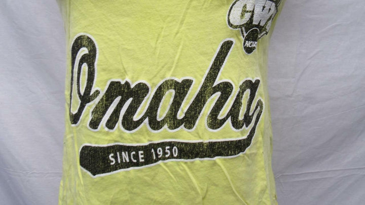 College World Series Omaha Since 1950 Womens Size XS X-Small Yellow Tank Top Image 2