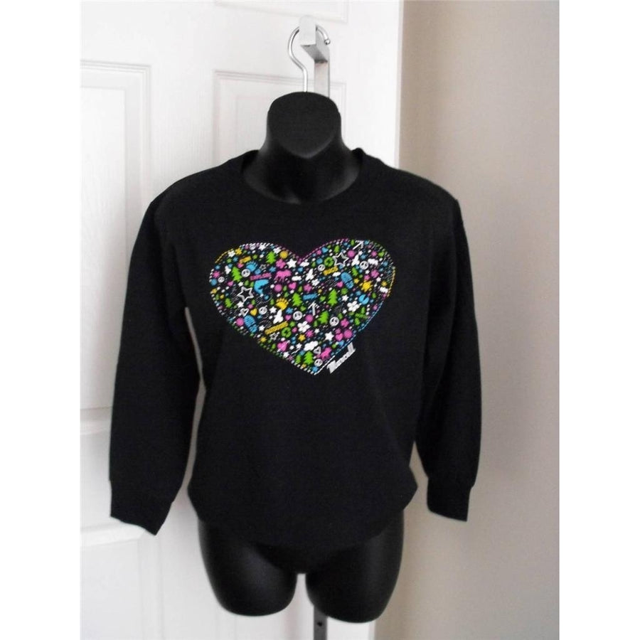 Marcell Cute Heart Design Long Sleeved Youth Girls Medium (10/12) T-Shirt Image 1