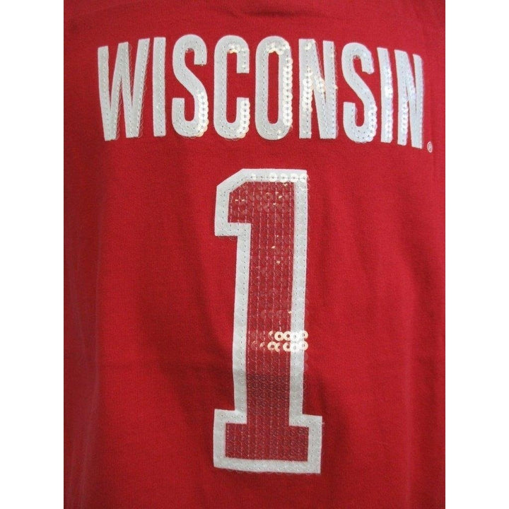 Wisconsin Badgers 1 Youth Girls XL XLarge 14/16 Red Shirt MSRP 22 Image 1