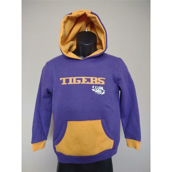 LSU Tigers Youth Size XL Purple J. America Hoodie MSRP 35 Image 1