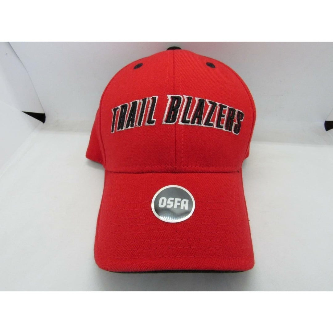 Portland Trailblazers Mens Size OSFA Red Flexfit Hat Image 4