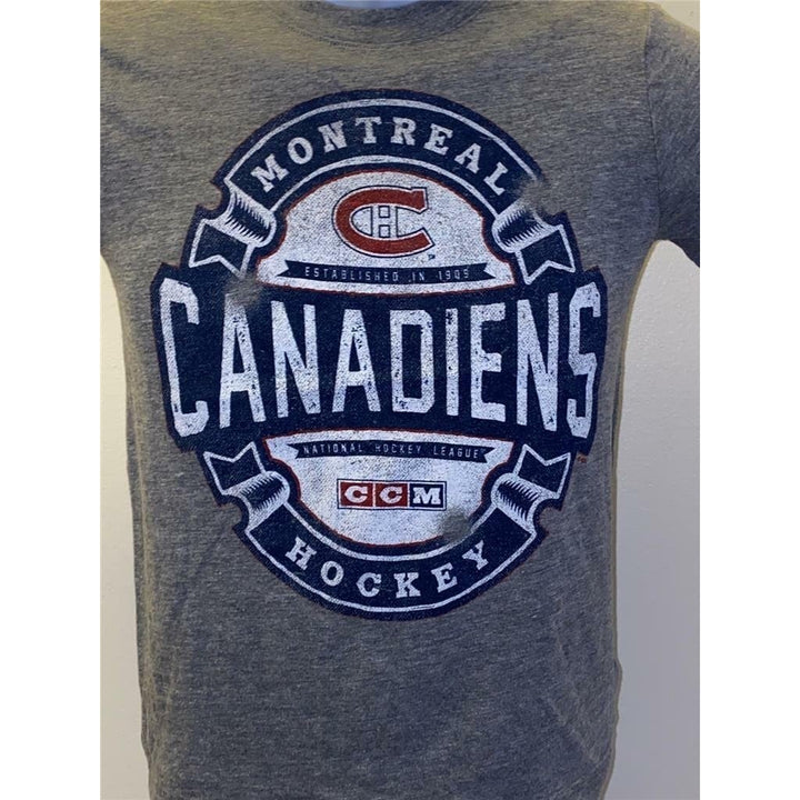 Montreal Canadiens Youth Size S Small Gray Shirt Image 3