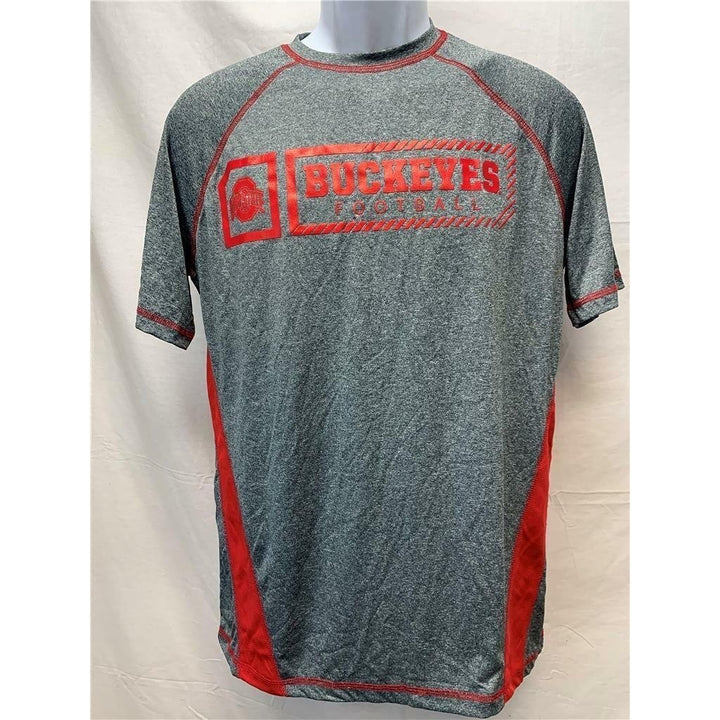 Ohio State Buckeyes Football Mens Size S Small Gray/Red J.America Shirt Image 1