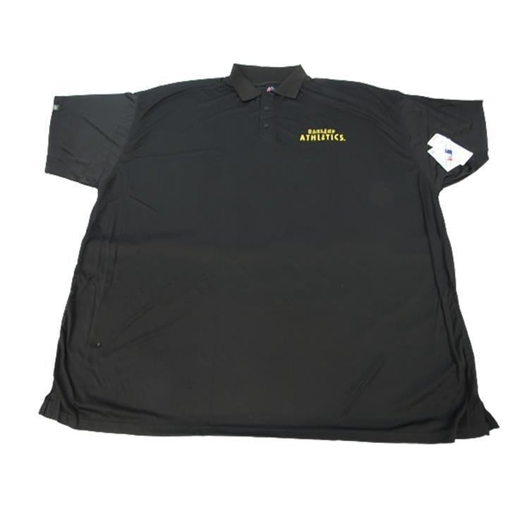 Oakland Athletics As Mens Size 6XL Majestic Black Polyester Polo Shirt Image 1