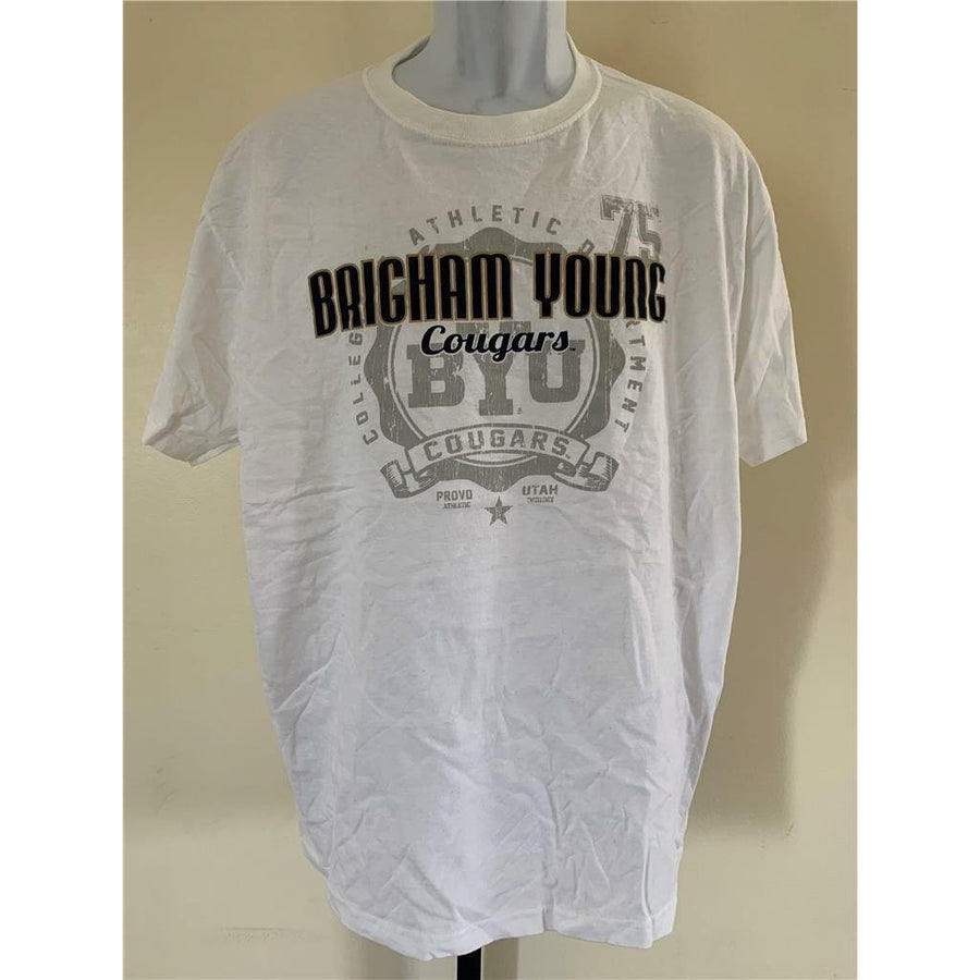 Brigham Young Cougars Mens Size L Large White Shirt Image 1