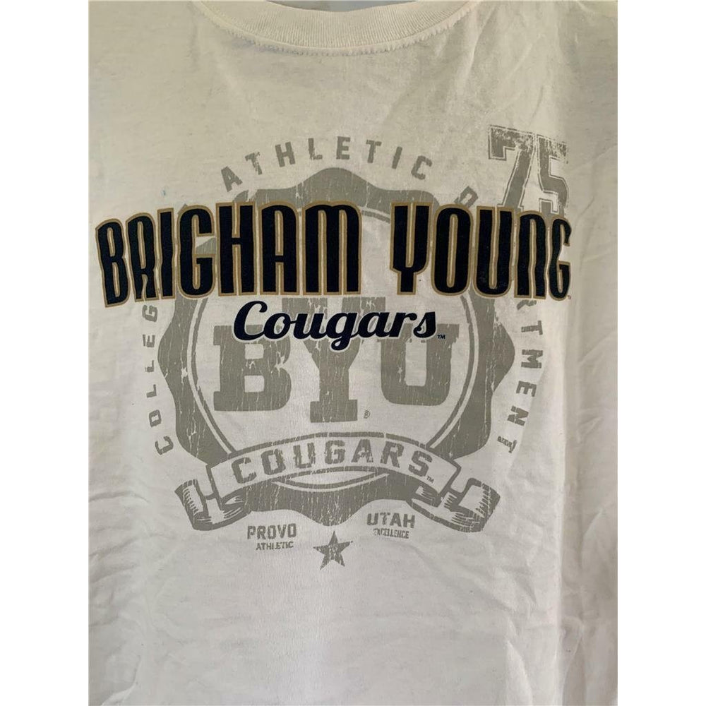 Brigham Young Cougars Mens Size L Large White Shirt Image 2