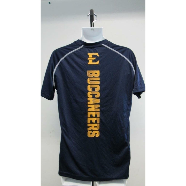 East Tennessee Buccaneers Mens Sizes M Medium Blue Russell Athletic Shirt Image 4