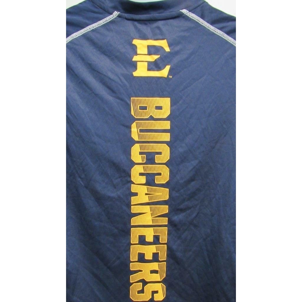 East Tennessee Buccaneers Mens Sizes M Medium Blue Russell Athletic Shirt Image 4