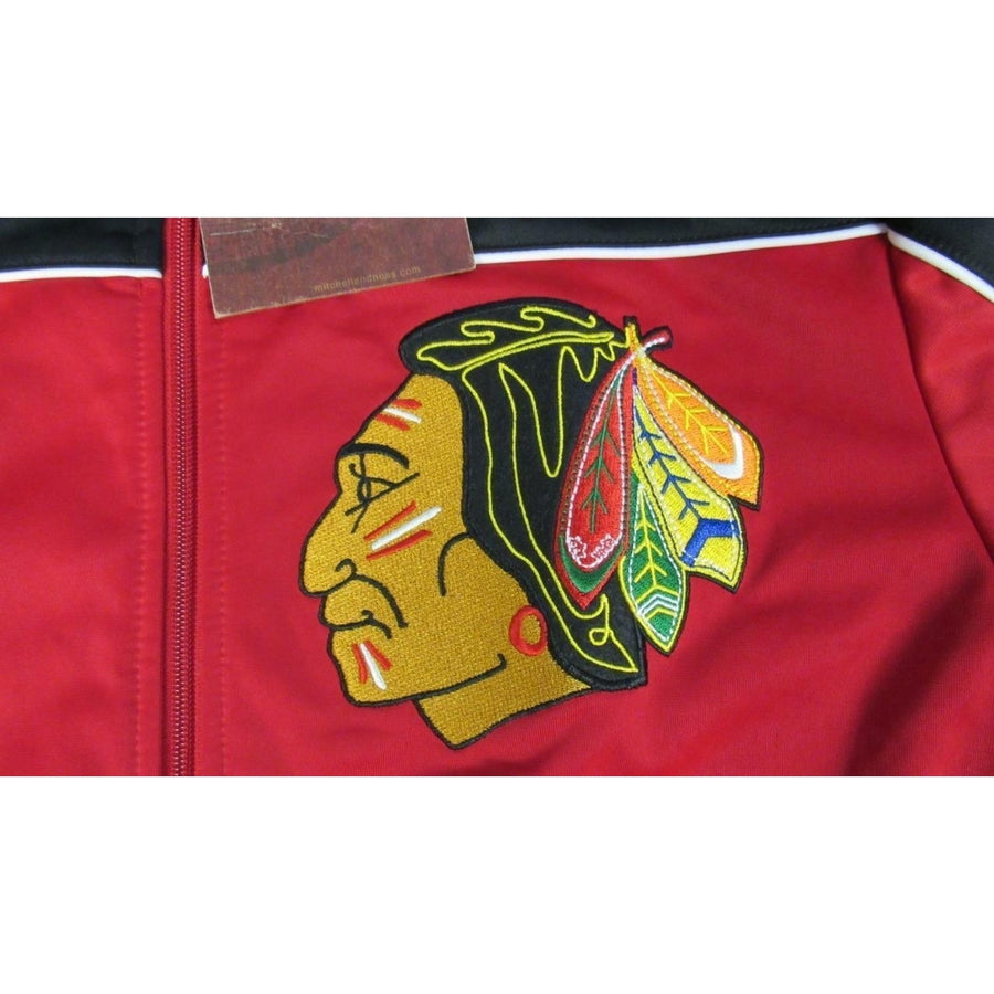 Chicago Blackhawks Mens Size S Small Mitchell and Ness Track Jacket 135 Image 1