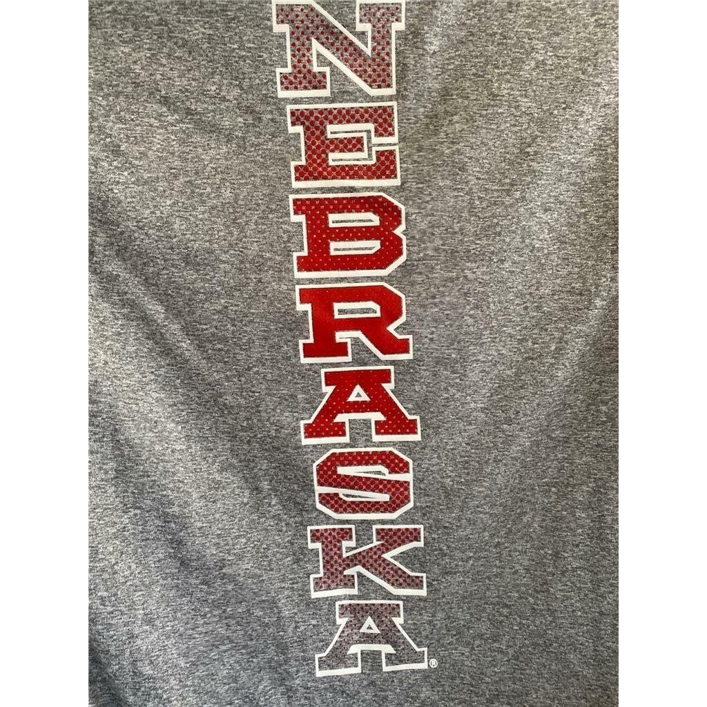 Nebraska Cornhuskers Youth Size L Large Gray Adidas Shirt Image 4