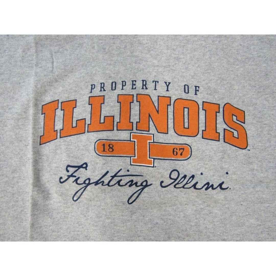 Illinois University Fighting Illini 1867 Youth Size XL XLarge Gray Shirt Image 2