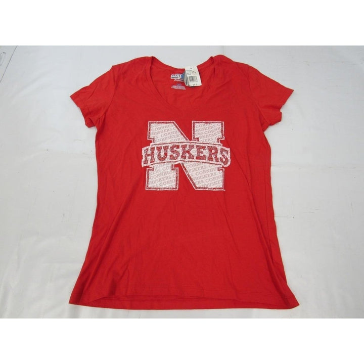 University of Nebraska Huskers Womens Size L Large Red Shirt 24 Image 1