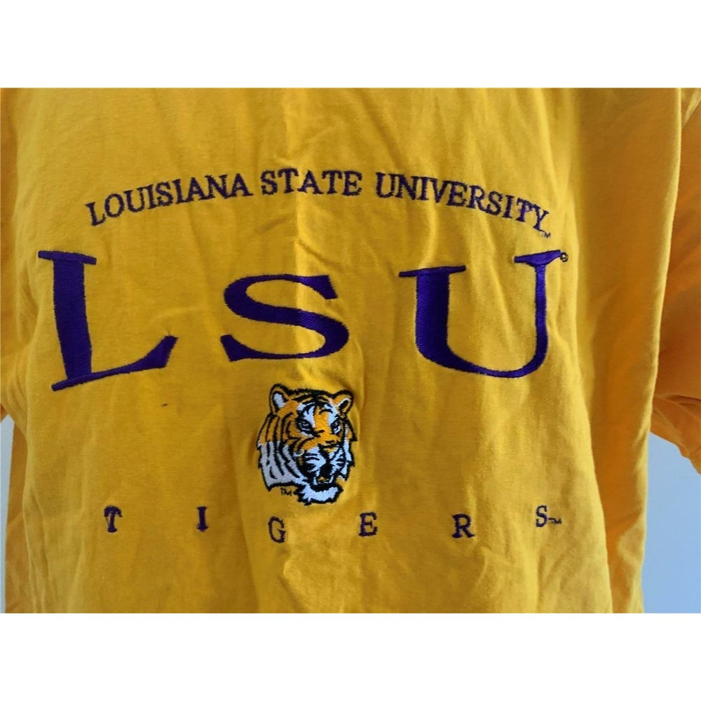 Louisiana State Tigers Mens Size L Yellow Shirt Image 2