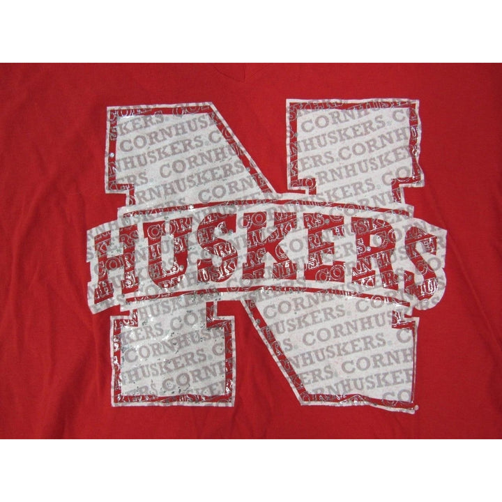 University of Nebraska Huskers Womens Size L Large Red Shirt 24 Image 3