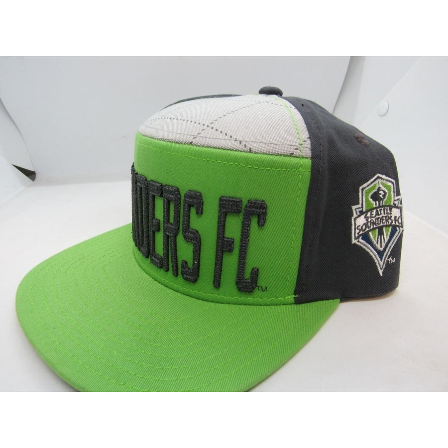 Seattle Sounders FC Adidas Mens Size OSFA Flat Brim Snapback Hat 26 Image 1