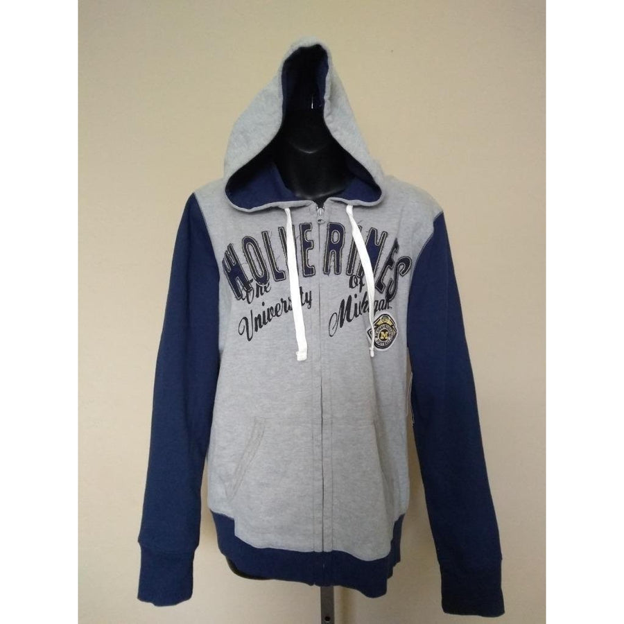 Michigan Wolverines Football Womens 4Her Size XL Gray Full Zip GIII Hoodie Image 1