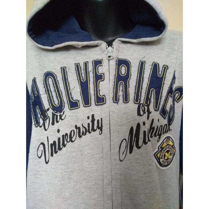 Michigan Wolverines Football Womens 4Her Size XL Gray Full Zip GIII Hoodie Image 2