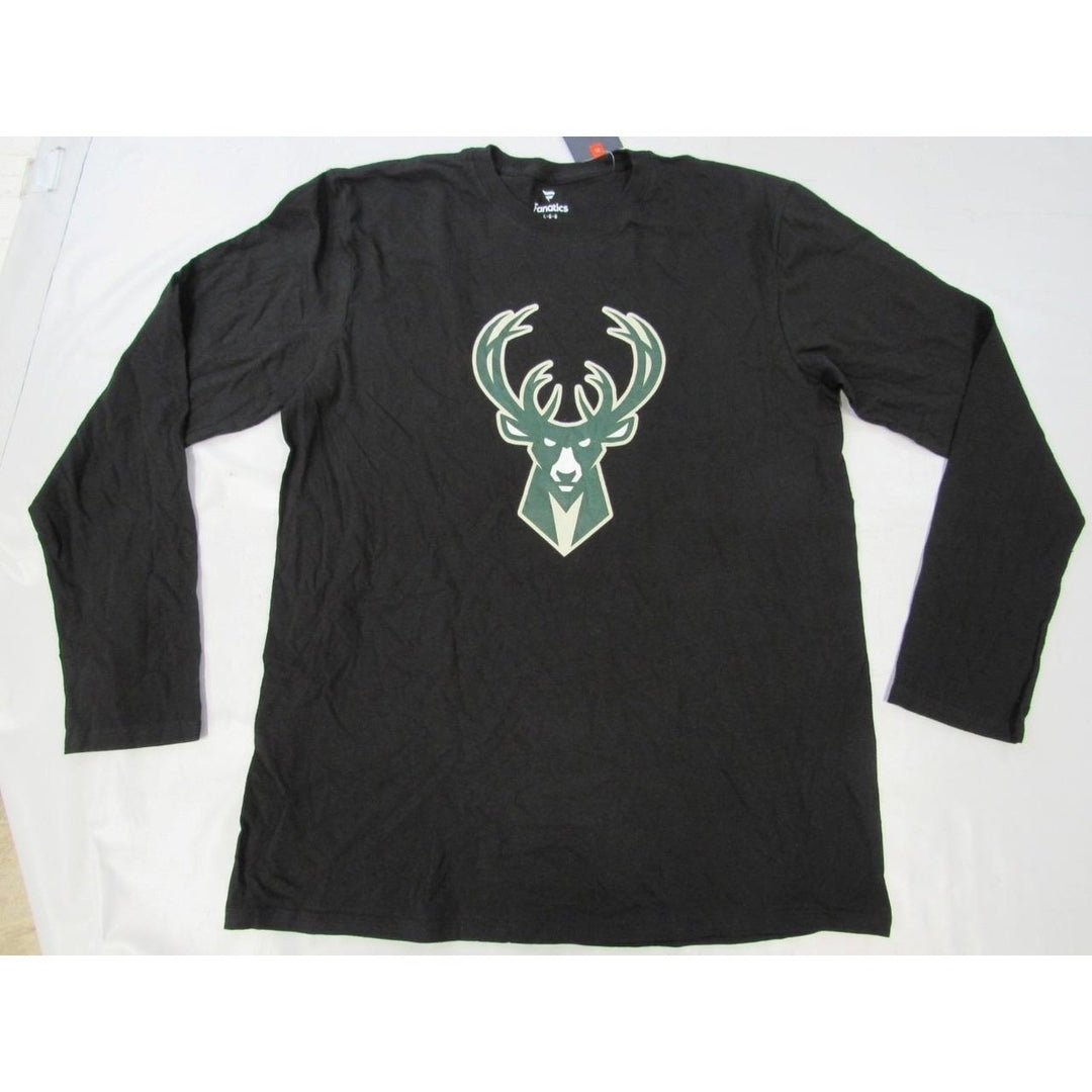 Giannis Antetokounmpo 34 Bucks Mens Size L Large Black Long Sleeve Shirt Image 4