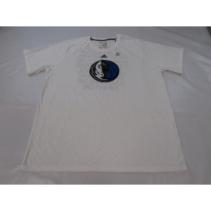 Dallas Mavericks "Sport Is Who I Am" Mens Size 2XL White Adidas Shirt Image 1