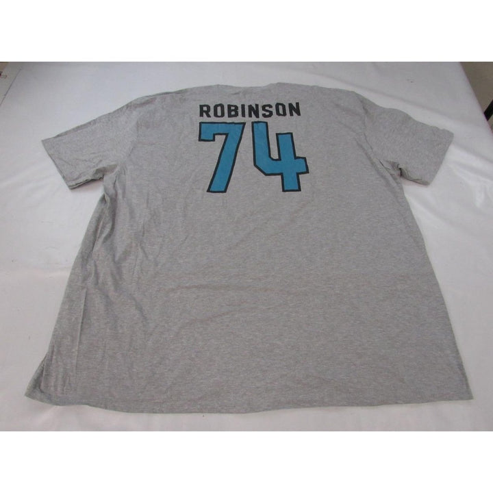 Jacksonville Jaguars 74 Cam Robinson Mens Size 5XL 5XLarge Gray Shirt Image 2