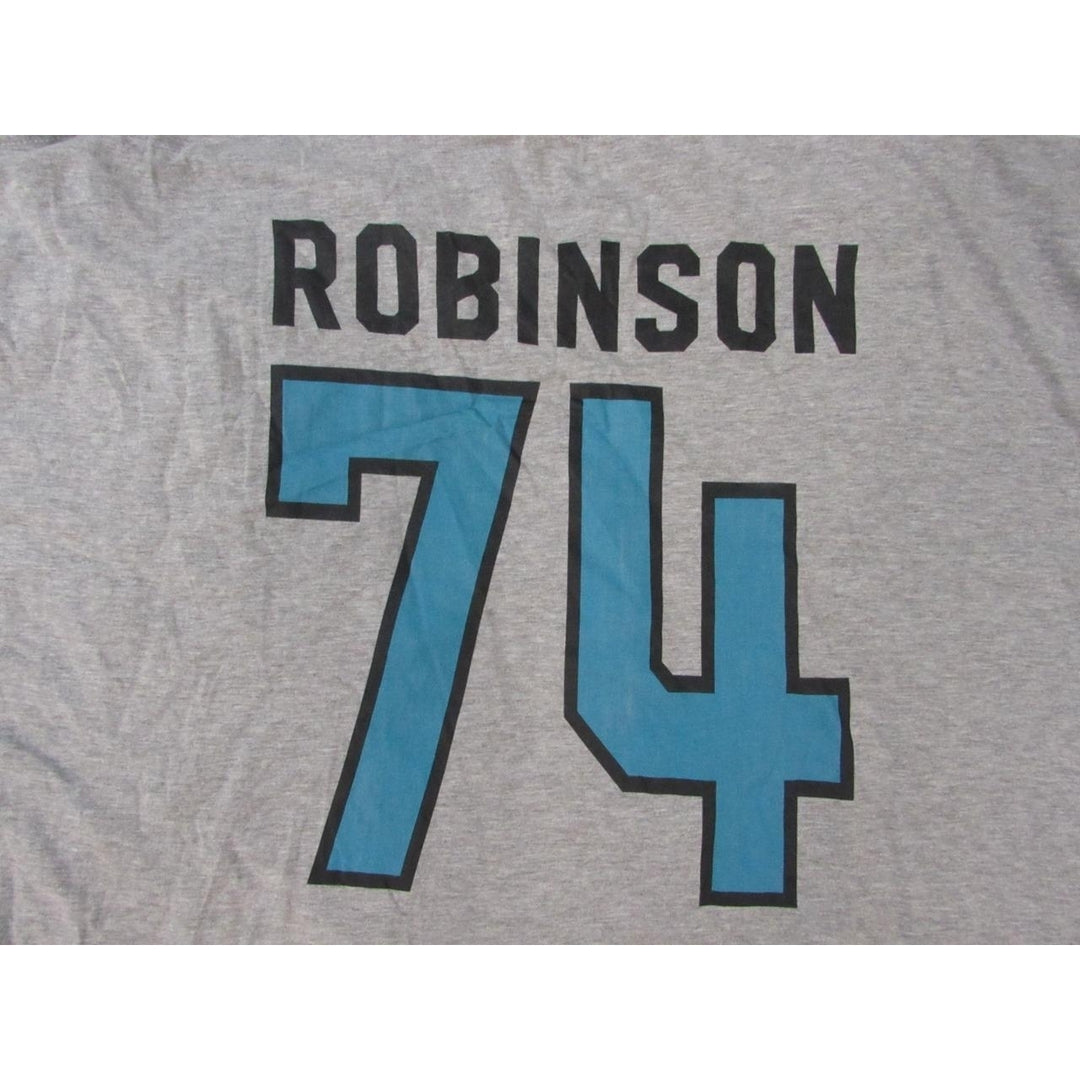 Jacksonville Jaguars 74 Cam Robinson Mens Size 5XL 5XLarge Gray Shirt Image 4