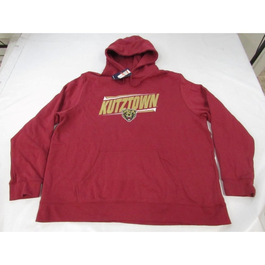 Kutztown Golden Bears Mens Size 3XL 3XLarge Maroon Hoodie Image 1