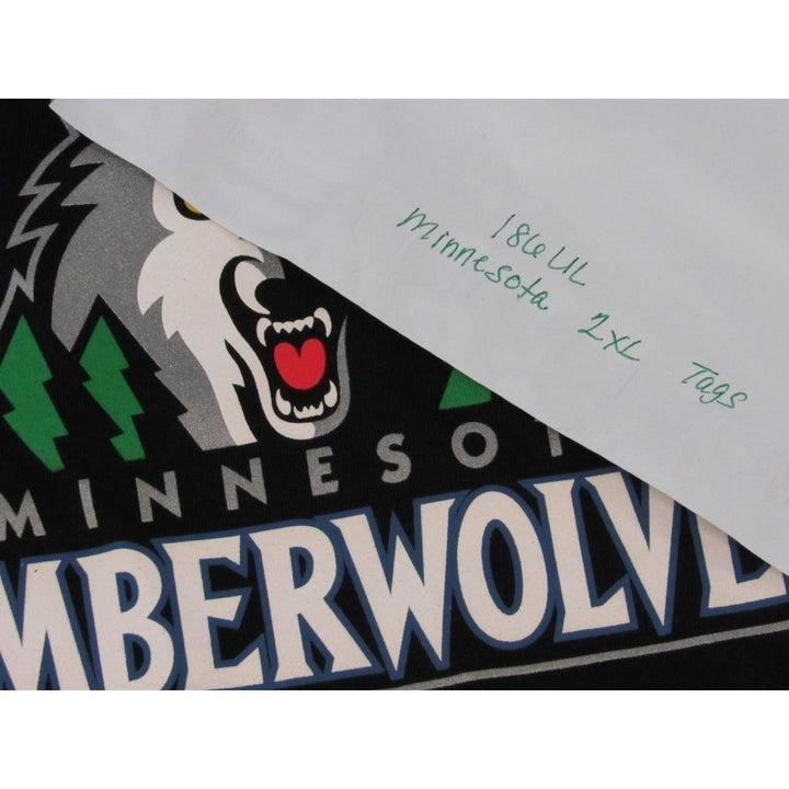 Minnesota Timberwolves Mens Size 2XL Black Adidas Climalite Shirt 25 Image 4