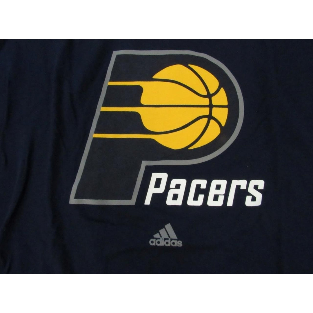 Indiana Pacers Mens Size 2XL 2XLarge Blue Adidas Long Sleeve Shirt 24 Image 3