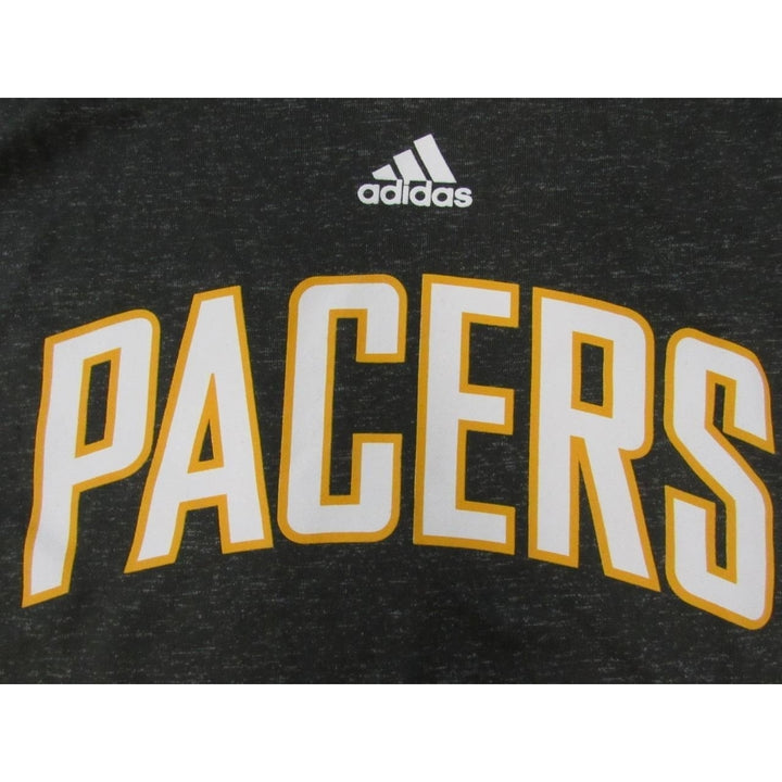 Indiana Pacers Mens Size M Dark Gray Adidas Climalite Long Sleeve Shirt Image 3