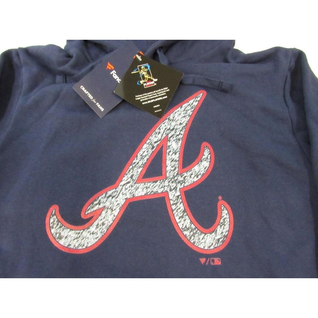 Atlanta Braves Mens Size S Small Blue Hoodie Image 2