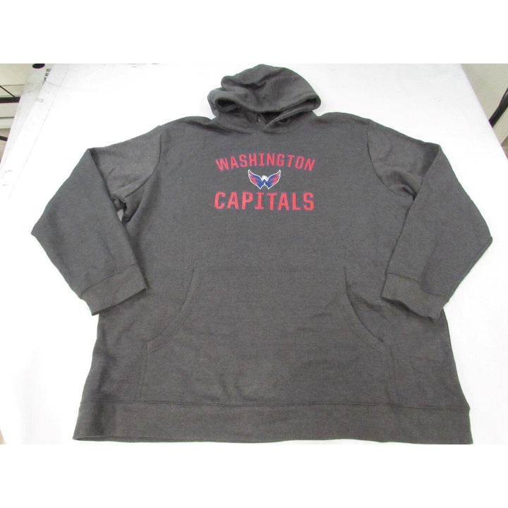 Washington Capitals Mens Size 4XLT 4XL-Tall Grey Hoodie Image 1