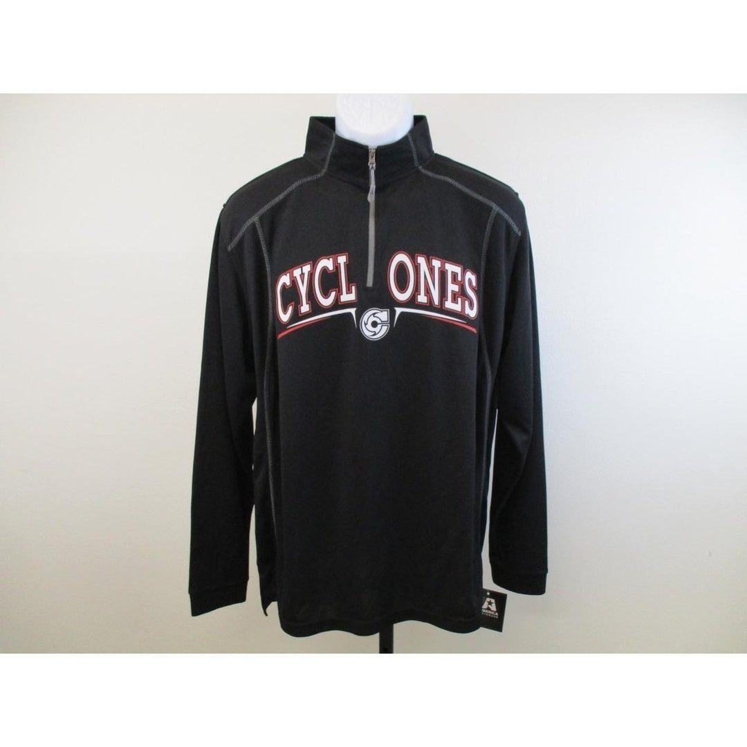 Iowa State Cyclones Mens Size M Medium Black Performance 1/4 Zip Shirt Image 2