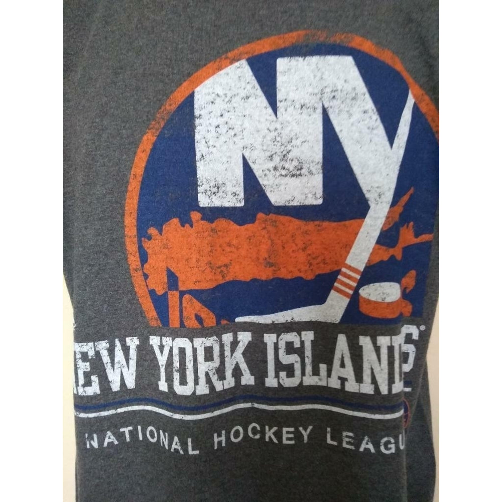 - York Islanders Youth Size XL Gray Majestic Shirt Image 2